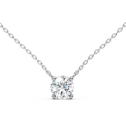 1Ct Classic Round Solitaire Pendant with chain