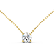 1Ct Classic Round Solitaire Pendant with chain
