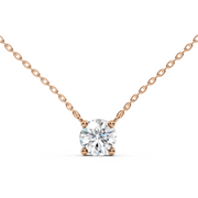 1.5Ct Classic Round Solitaire Pendant with chain