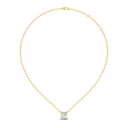 0.5Ct Classic Princess Solitaire Pendant with chain