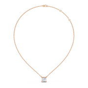 2Ct Classic Princess Solitaire Pendant with chain