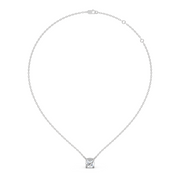 1Ct Classic Cushion Solitaire Pendant with chain