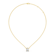0.5Ct Classic Oval Solitaire Pendant with chain