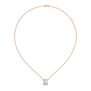 0.5Ct Classic Oval Solitaire Pendant with chain