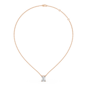 2Ct Classic Emerald Solitaire Pendant with chain