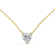 1Ct Classic Heart Solitaire Pendant with chain