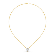 2Ct Classic Heart Solitaire Pendant with chain