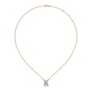0.5Ct Classic Radiant Solitaire Pendant with chain