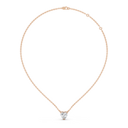 1.5Ct Classic Heart Solitaire Pendant with chain