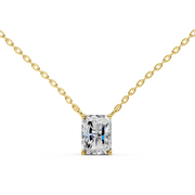 1.5Ct Classic Radiant Solitaire Pendant with chain