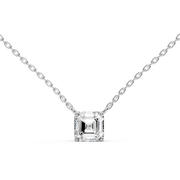 1Ct Classic Asscher Solitaire Pendant with chain