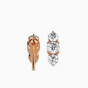 Vertical Luxe Diamond Charms Earrings