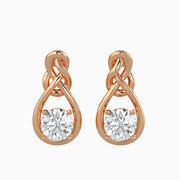 Infinity Knot Diamond Earrings