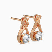 Infinity Knot Diamond Earrings