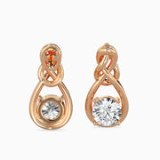 Infinity Knot Diamond Earrings