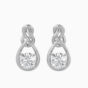 Infinity Knot Diamond Earrings