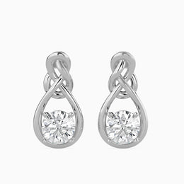 Infinity Knot Diamond Earrings