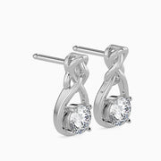 Infinity Knot Diamond Earrings