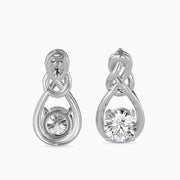 Infinity Knot Diamond Earrings
