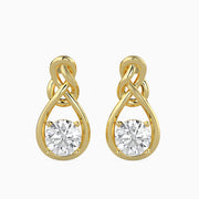 Infinity Knot Diamond Earrings