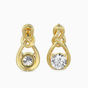 Infinity Knot Diamond Earrings