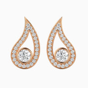 Halo Flame Diamond Earrings