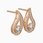 Halo Flame Diamond Earrings