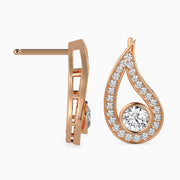 Halo Flame Diamond Earrings