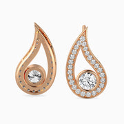 Halo Flame Diamond Earrings