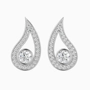 Halo Flame Diamond Earrings