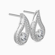 Halo Flame Diamond Earrings