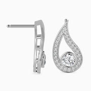 Halo Flame Diamond Earrings