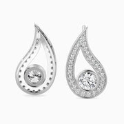 Halo Flame Diamond Earrings