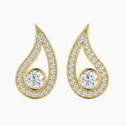 Halo Flame Diamond Earrings