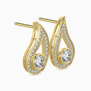 Halo Flame Diamond Earrings