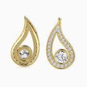 Halo Flame Diamond Earrings