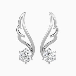 Angelica Wing Diamond Drops Earrings