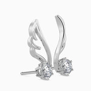 Angelica Wing Diamond Drops Earrings