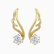Angelica Wing Diamond Drops Earrings