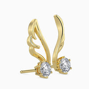 Angelica Wing Diamond Drops Earrings