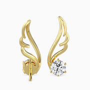 Angelica Wing Diamond Drops Earrings