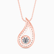 Haloed Teardrop Charm Pendant