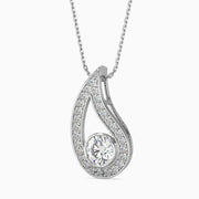 Haloed Teardrop Charm Pendant