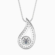 Haloed Teardrop Charm Pendant