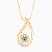 Haloed Teardrop Charm Pendant