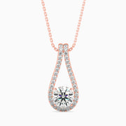 Glittering Teardrop Diamond Pendant