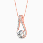 Glittering Teardrop Diamond Pendant