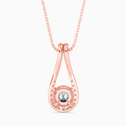 Glittering Teardrop Diamond Pendant