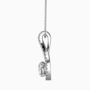 Glittering Teardrop Diamond Pendant