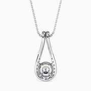 Glittering Teardrop Diamond Pendant